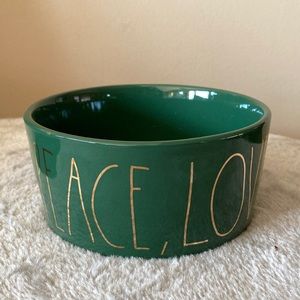 Rae dunn peace, love pet bowl brand new
